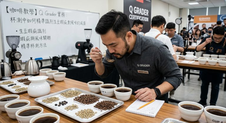 向上精品咖啡研究室 x 熠咖啡 x 熠設計|【咖啡教學】Q Grader 實務：杯測中如何精準識別生豆瑕疵對風味的減損