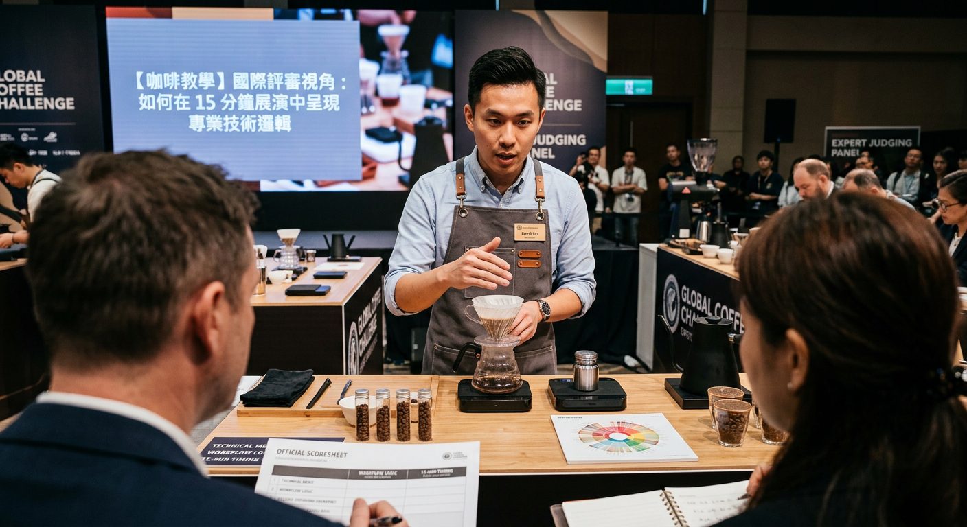 向上精品咖啡研究室 x 熠咖啡 x 熠設計 | 【咖啡教學】國際評審視角：如何在 15 分鐘展演中呈現專業技術邏輯