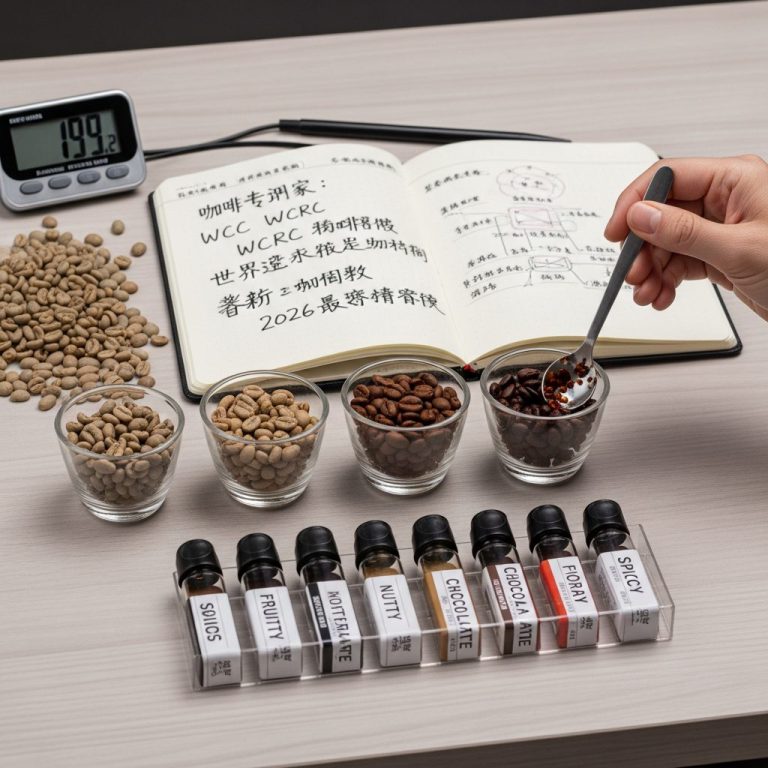 向上精品咖啡研究室 x 熠咖啡 x 熠設計|咖啡專家解密：WCC WCRC 世界咖啡烘焙賽教學與 2026 最新賽事資訊